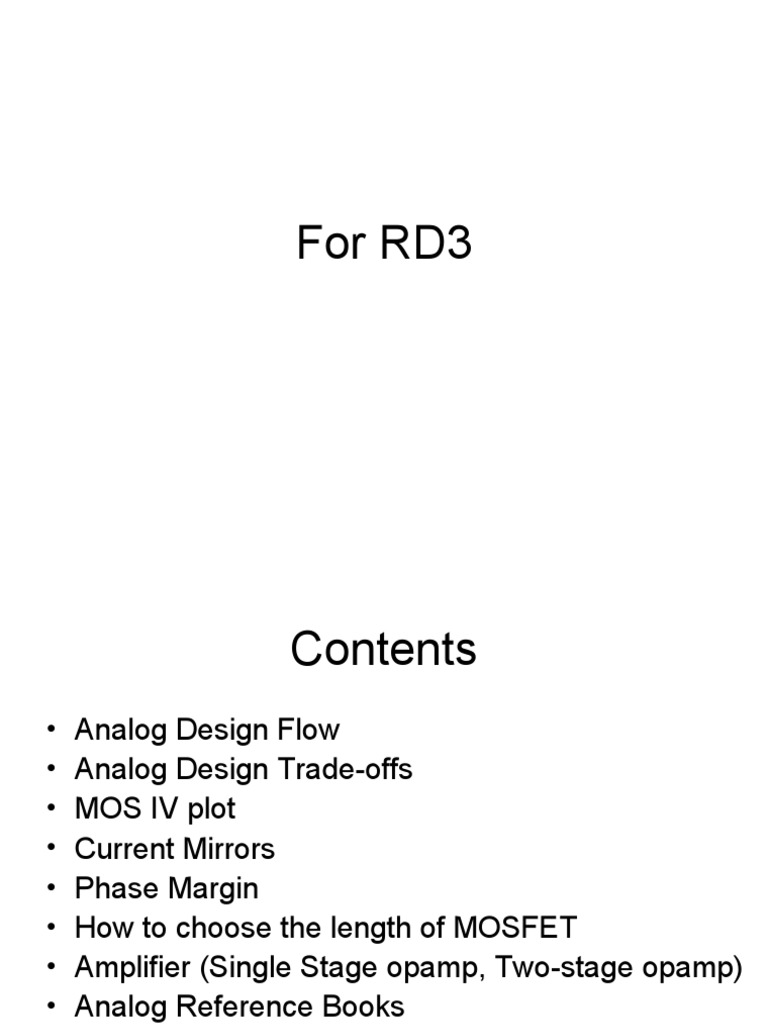 RD3 2014 02 27 | PDF | Operational Amplifier | Mosfet