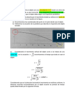 Ecuación parábola lanzamiento horizontal