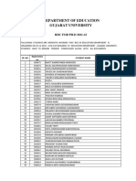 Department of Education Gujarat University: RDC FOR PH.D 2021-22