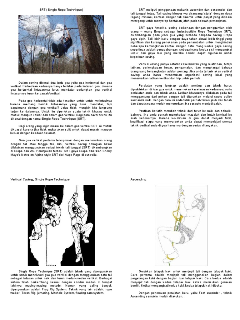 SRT (Single Rope Technique) | PDF