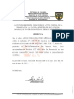 Certificado de residencia Las Cayenas