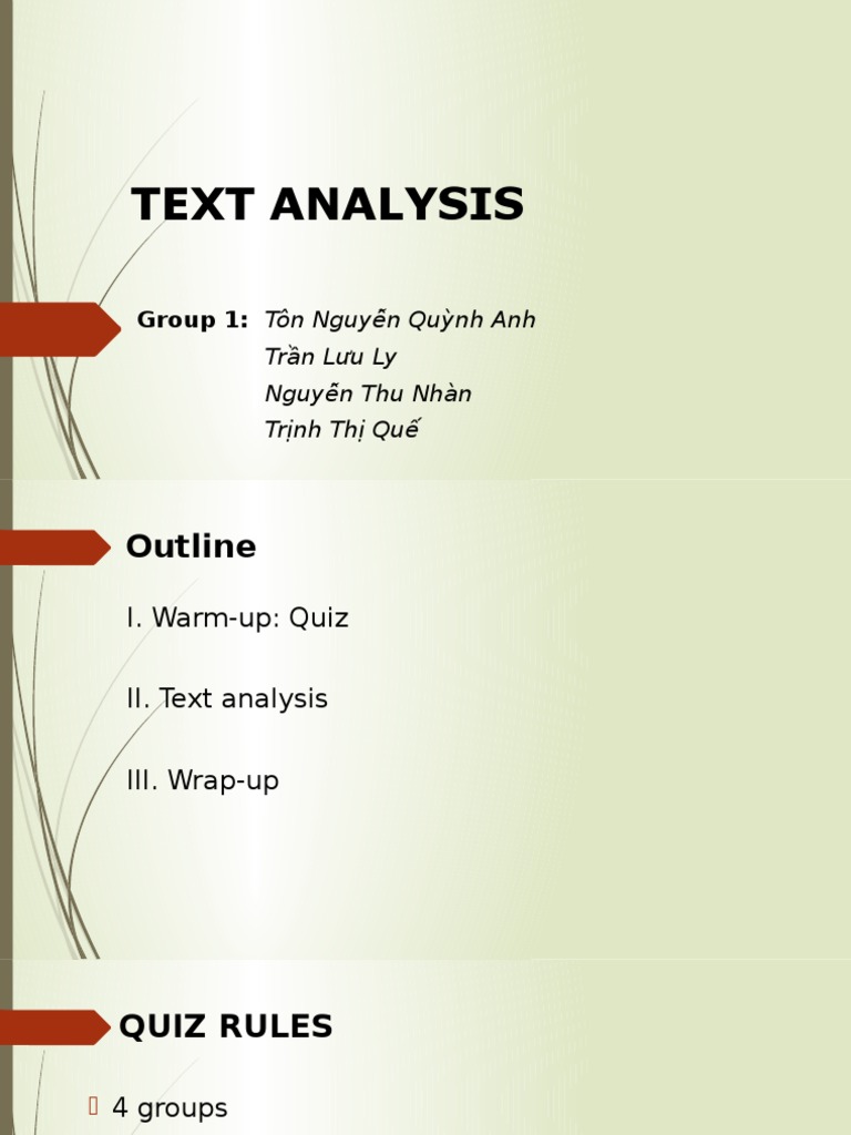 Text Analysis Techniques and Examples | PDF | Vietnam