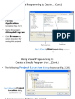 Using Visual Programming To Create (Cont.) : Project and Forms Application