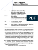 Memo - Cover Memo L&D System Trial Baseline Study (As of March 4)