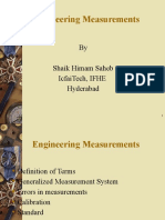 Engineering Measurements: by Shaik Himam Saheb Icfaitech, Ifhe Hyderabad