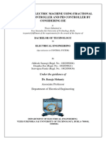 Control electric machine speed using FOPID and PID controllers