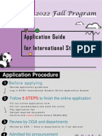 2022 Fall Program: Application Guide For International Students