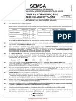 SEMSA concurso gabarito prova amarela