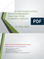 Course Title:Practicum in Physical Education Management Course Code: PHDEM 2 Semester S.Y.2020-2021