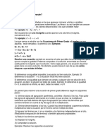 Ecuaciones Lineales o de Primer Grado Con Una Incógnita (Primera Parte)