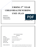 BS.C Nursing 3 Year Child Health Nursing Unit-Plan