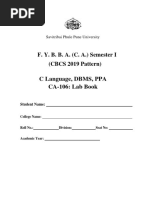 3) F.Y.B.B.A. (C.A.) - Sem - I - LabBook - 2019 - Pattern - 08.07.2021