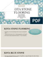 Kota Stone Flooring: Group Members-Nishtha Dhamija Ankita Pilaniya Shivnashi Aggarwal Simran