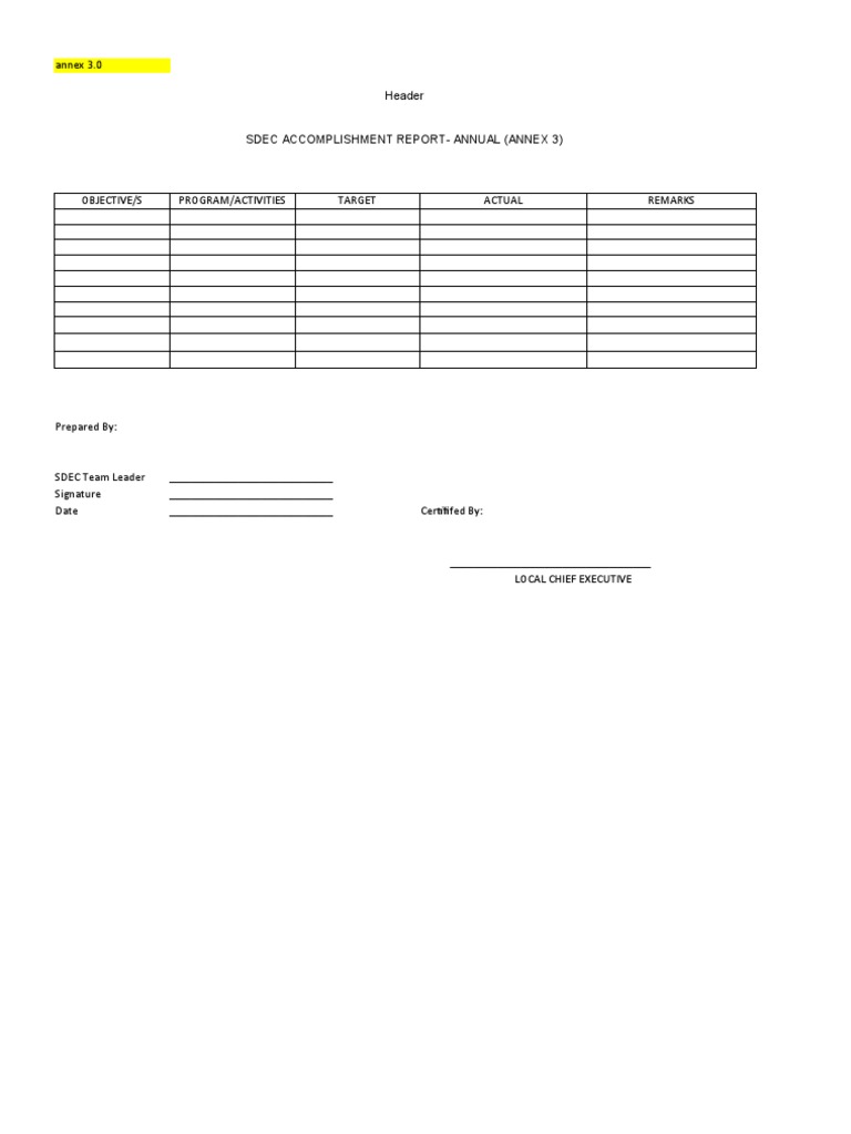 Annual SDEC Accomplishment Report | PDF