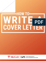 HOW TO WRITE A COVER LETTER - McGill University