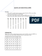 Experiment 05: ALP With I/O Ports of 8051: Lab Task