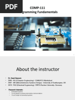 Lecture 01 - Programming Fundamentals