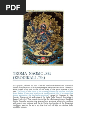 Troma Nagmo The Black Queen Pdf Tibetan Buddhism Tantra