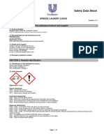 Safety Data Sheet: Breeze Laundry Liquid