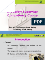 Site Safety Supervisor Competency Course: Part VI (O) - Occupational Safety Tunneling Work Safety