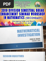 Session 6 Math Investigation