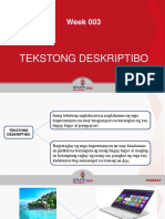 Week 003-Presentation Tekstong Deskriptibo