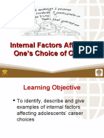 Internal Factors Affecting One's Choice of Career