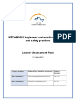 SITXWHS003 Implement and Monitor Work Health and Safety Practices Learner Assessment Pack V2.0 - 06 - 2019