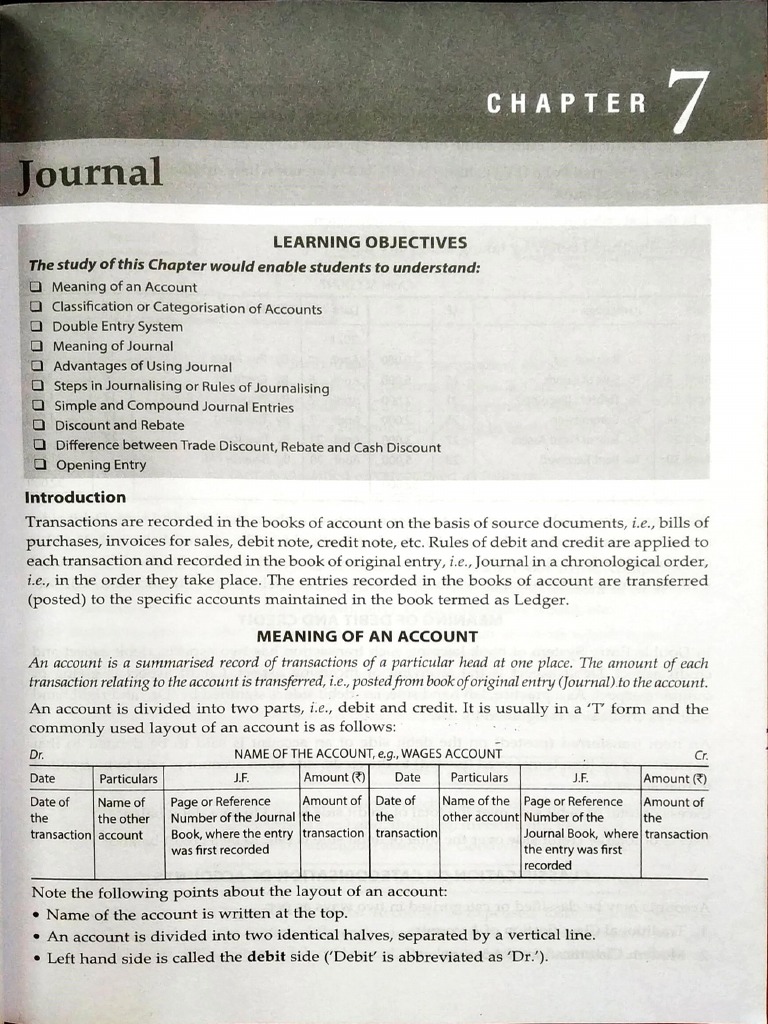 Chapter 7 - Journal (Part 1) | PDF | Debits And Credits | Expense