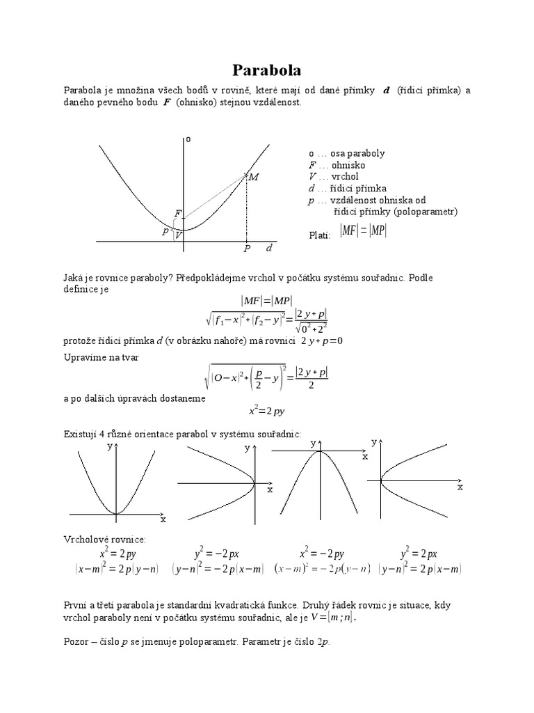 Parabola 1 | PDF