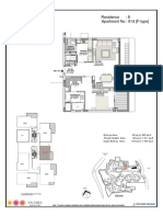 Floor plan for apartment 814 in Mussourie hills residence