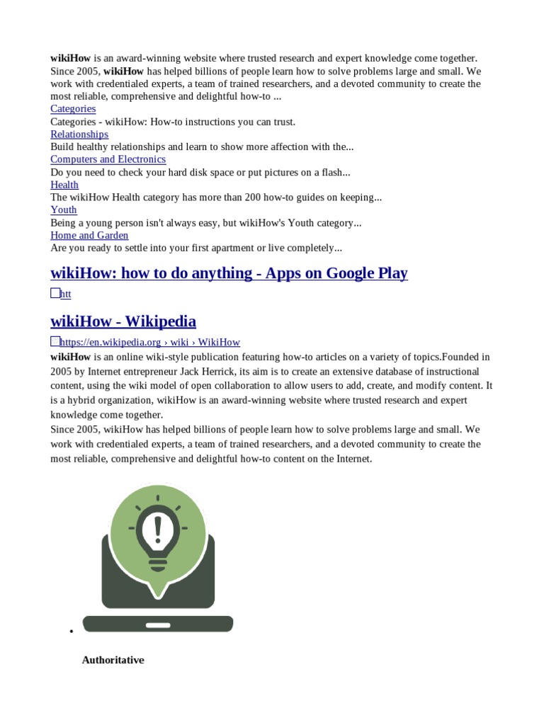Wikihow: How To Do Anything - Apps On Google Play Wikihow - Wikipedia ...