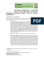 Syzygium Polyanthum in Patient With Dyslipidemia