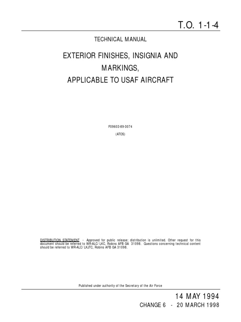 USAF Aircraft Markings and Insignia Guide | PDF | United States Air ...