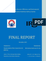 Final Report of Consultancy Services For Study of Benchmarking (Resource Efficiency and Environmental) Performance of Mumbai Suburban Railway System