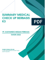 Laporan Hasil Mcu Summary Format PT Kasyaindo Megah Perkasa 2022