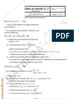 Devoir de Contrôle N°3 - Maths - 3ème SC Exp (2009-2010) MR MEDDEB Tarak