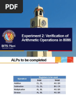 Expt 1 Arithmetic Instructions