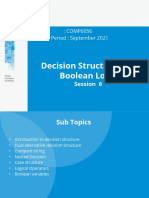 Decision Structure and Boolean Logic (T)