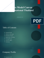 Business Model Canvas of International Thailand: Prepared by