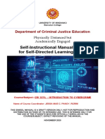 Self-Instructional Manual (SIM) For Self-Directed Learning (SDL)