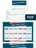 Irregular Verbs BINGO