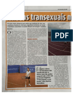 "Atletas Transexuais não aceitam exclusão" - jornal "Tal & Qual", 02 de Fevereiro de 2022