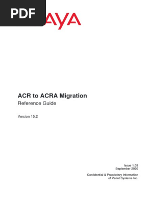 ACR To ACRA Migration: Reference Guide | PDF | License | Trademark