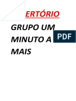 Repertório musical com 10 músicas e letras