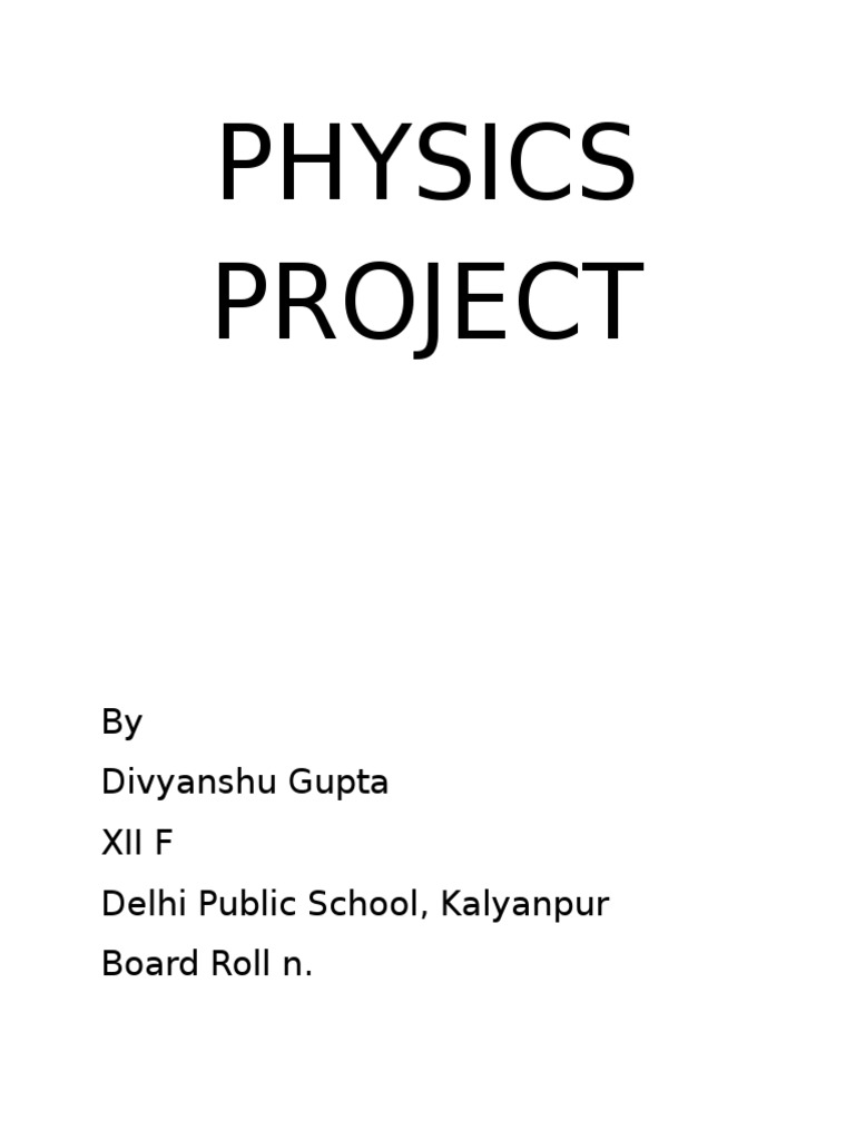 Physics Project On Total Internal Reflection | PDF | Refraction ...