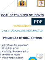 GOAL SETTING FOR STUDENTS