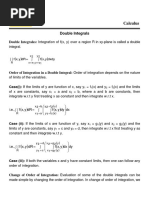 Calculus: Double Integrals