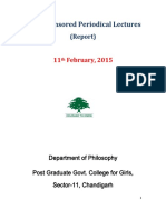 Report On ICPR Sponsored Periodical Lectures-2015