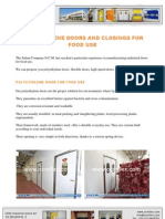 Polyethilene Doors and Closings For Food Use